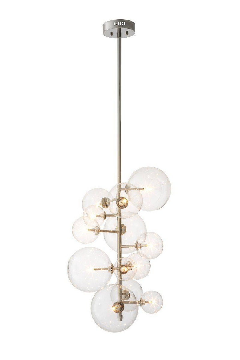 Lustre argenté à globes | Eichholtz Ezra | Meubleluxe.fr