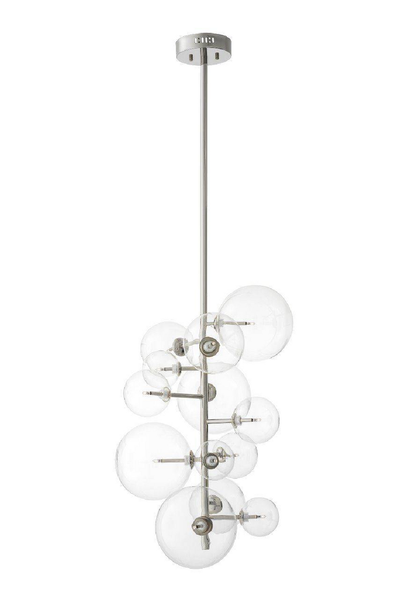 Lustre argenté à globes | Eichholtz Ezra | Meubleluxe.fr