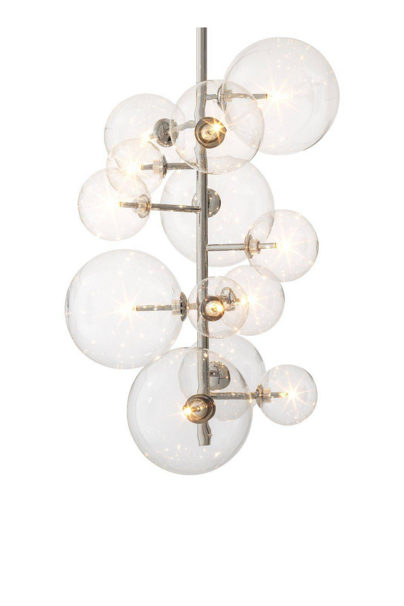 Lustre argenté à globes | Eichholtz Ezra | Meubleluxe.fr