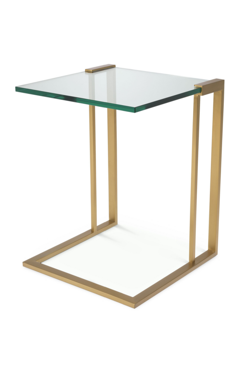 Table d'appoint carrée en laiton | Eichholtz Perry | Meubleluxe.fr