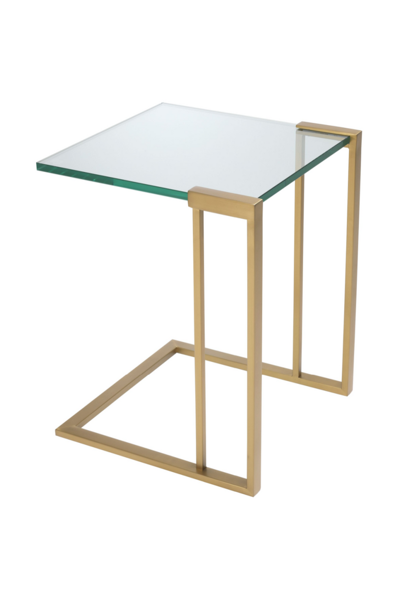 Table d'appoint carrée en laiton | Eichholtz Perry | Meubleluxe.fr