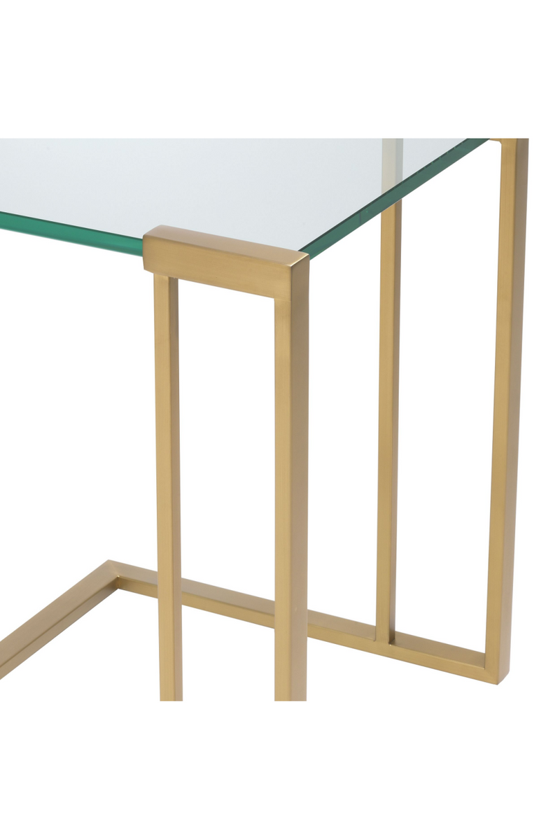 Table d'appoint carrée en laiton | Eichholtz Perry | Meubleluxe.fr