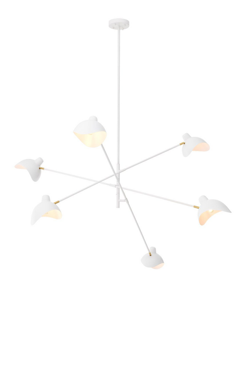 Lustre blanc Mid-Century | Eichholtz Meryll | Meubleluxe.fr