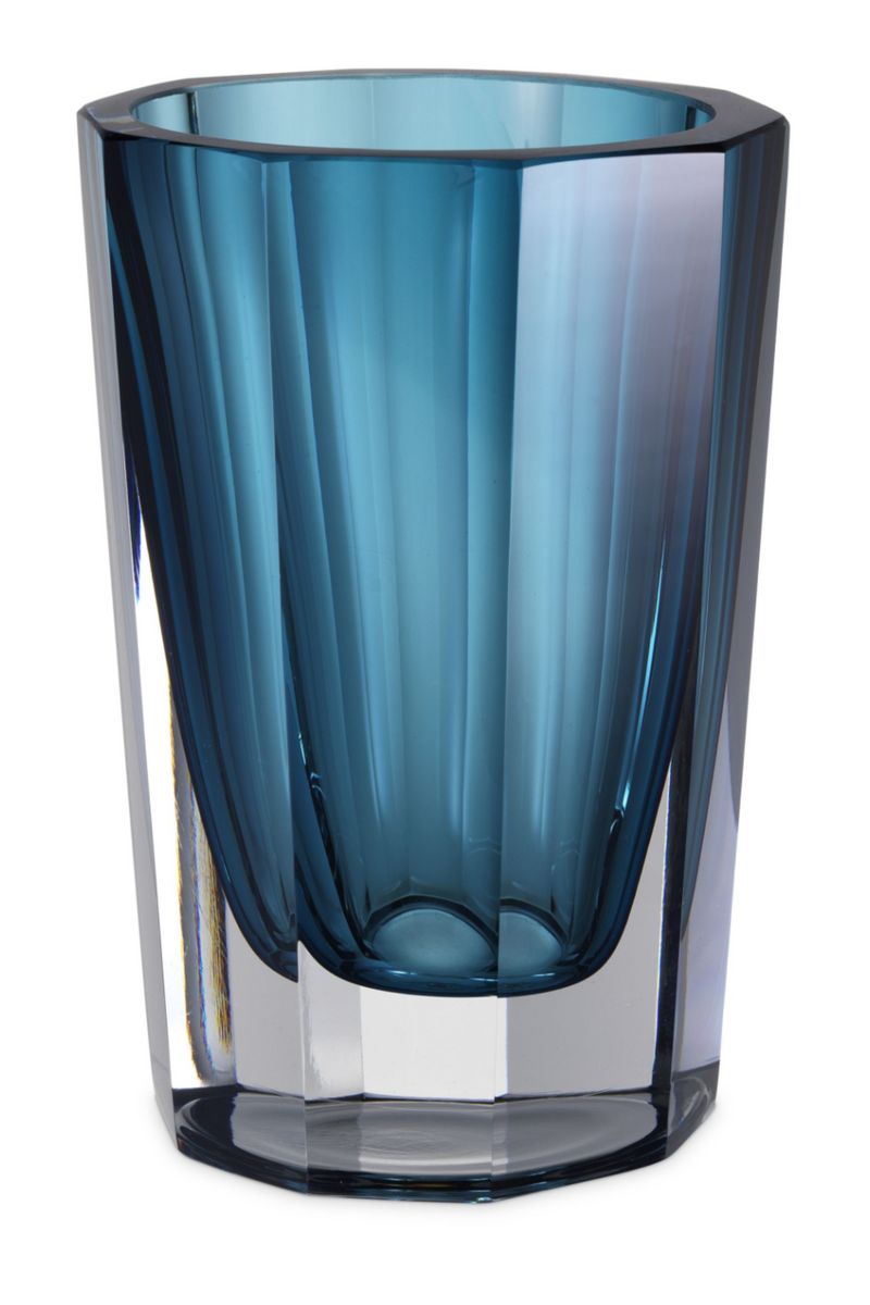 Vase en verre bleu -L- | Eichholtz Chavez | Meubleluxe.fr