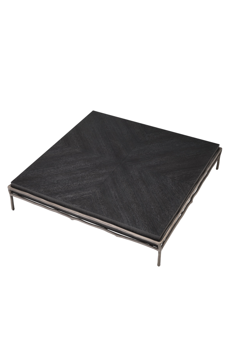 Table basse carrée en chêne anthracite | Eichholtz Premier | Meubleluxe.fr