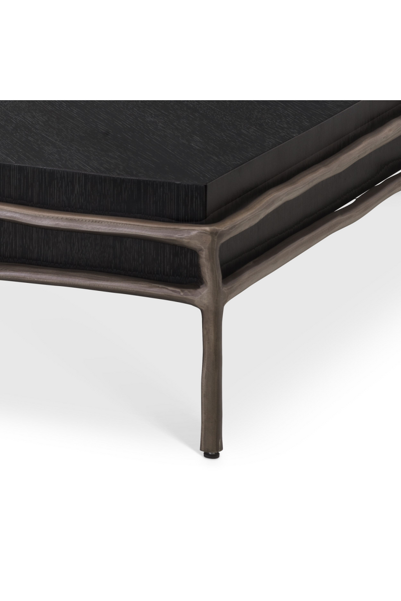 Table basse carrée en chêne anthracite | Eichholtz Premier | Meubleluxe.fr