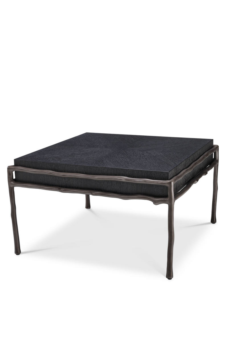 Table d'appoint carrée en chêne anthracite | Eichholtz Premier | Meubleluxe.fr