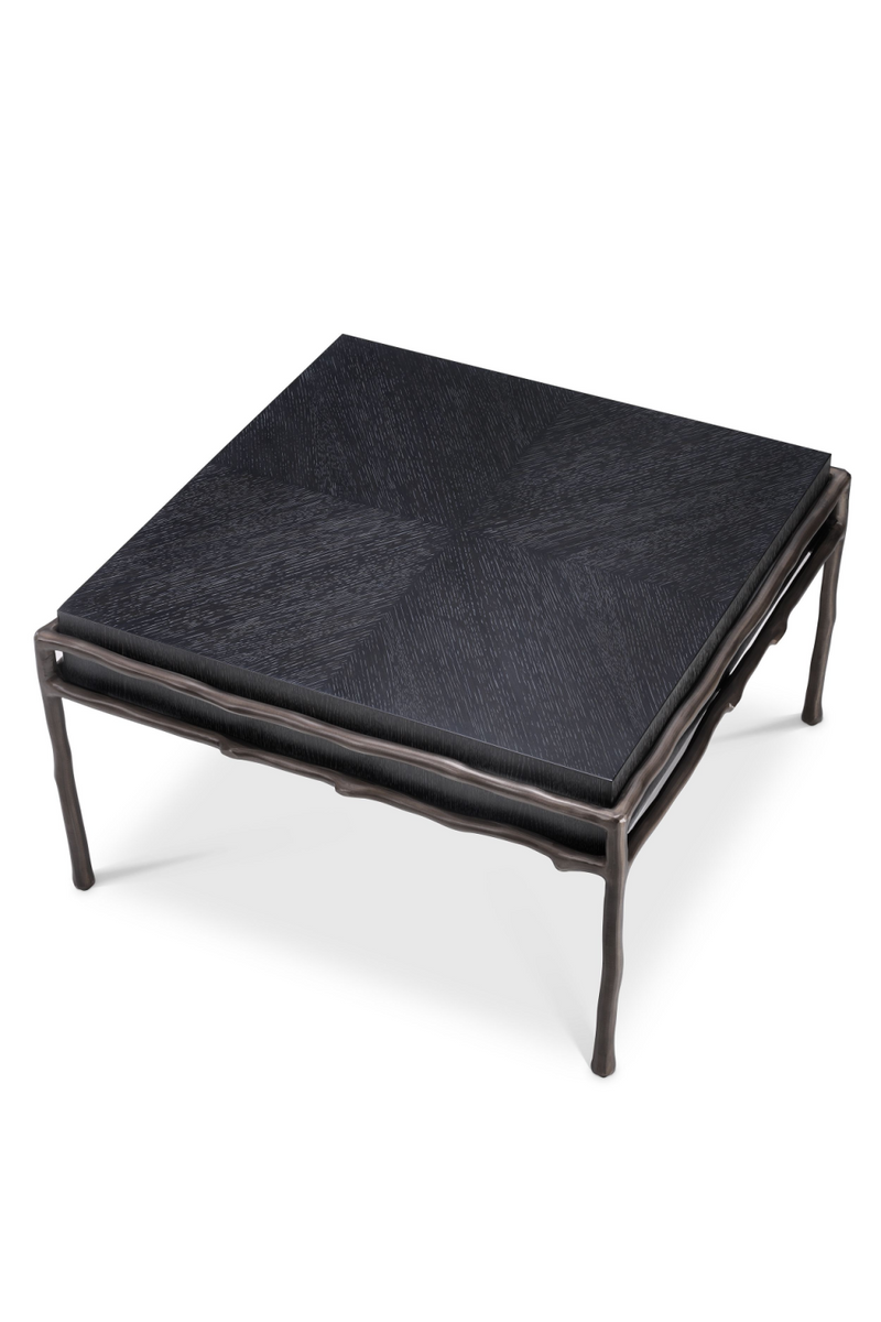 Table d'appoint carrée en chêne anthracite | Eichholtz Premier | Meubleluxe.fr