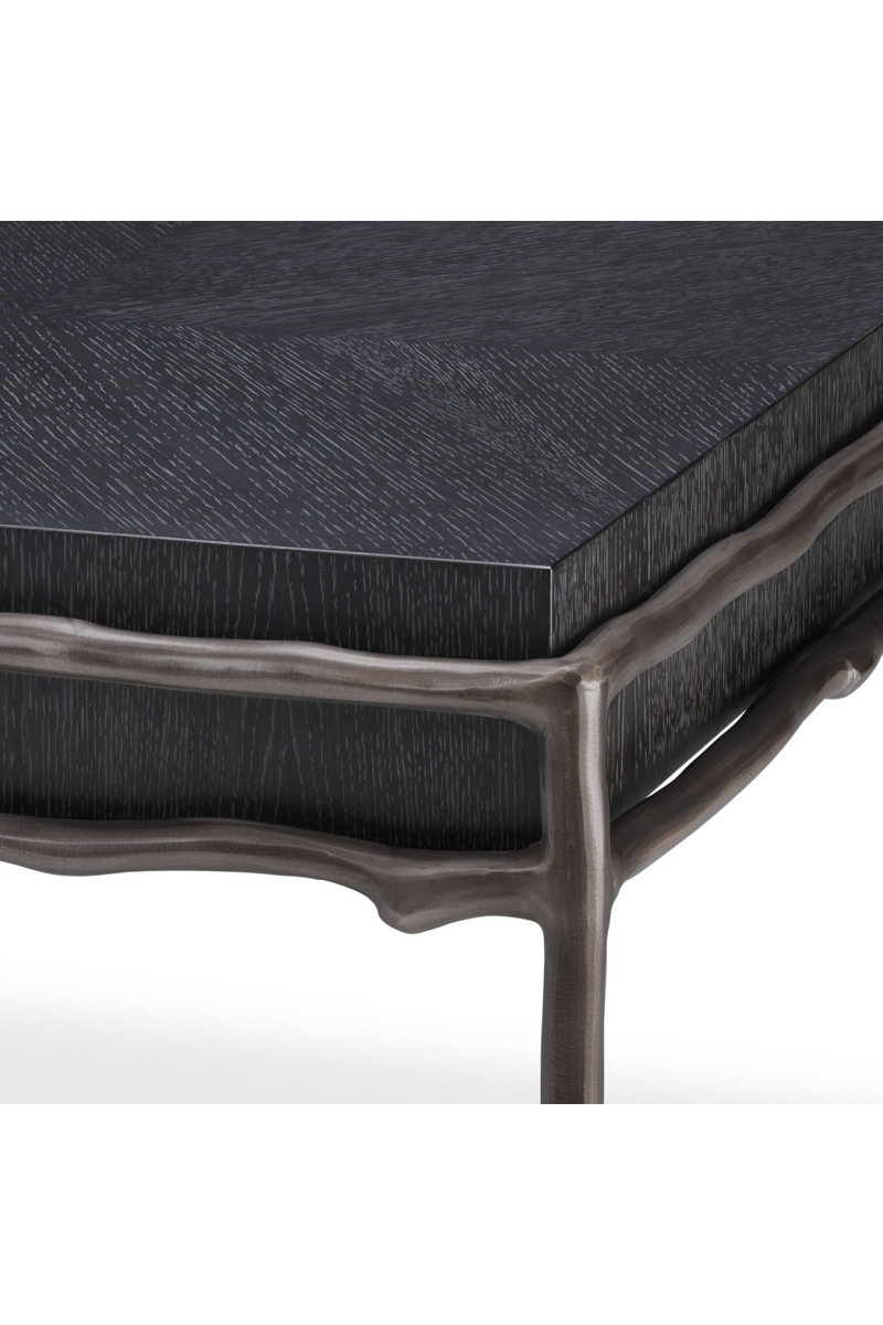 Table d'appoint carrée en chêne anthracite | Eichholtz Premier | Meubleluxe.fr