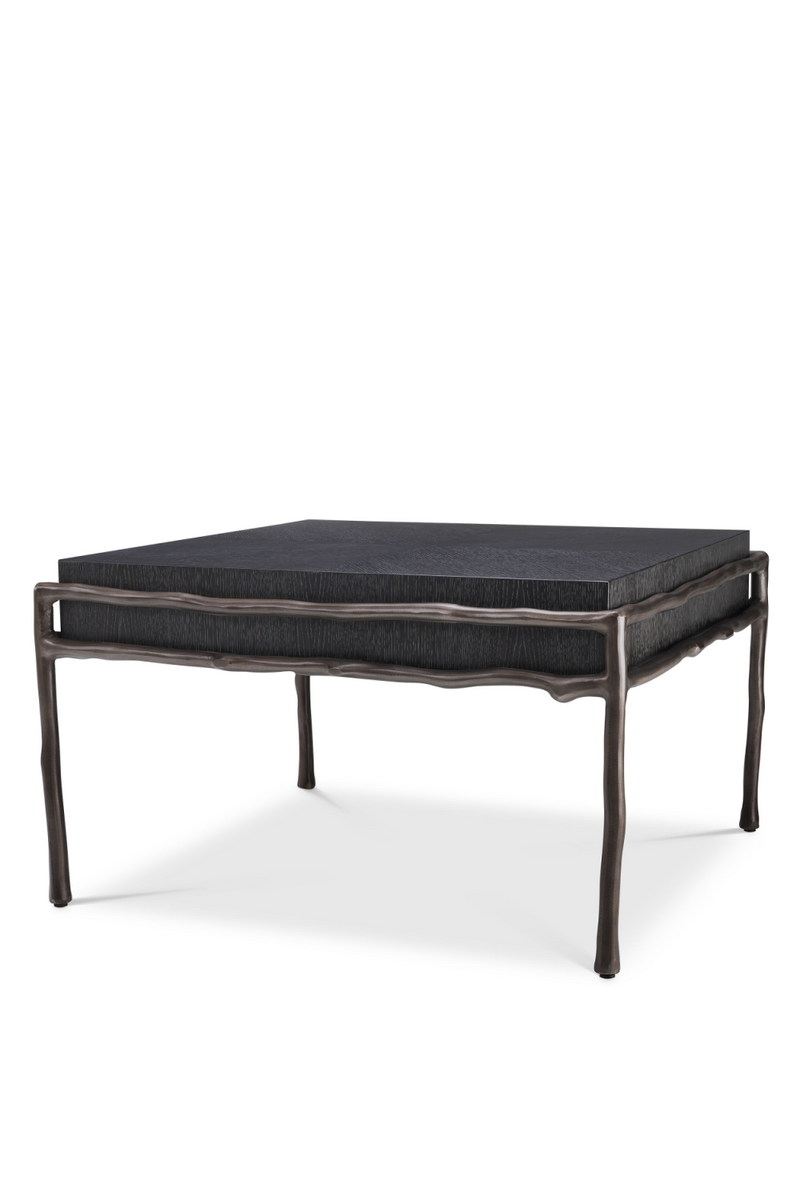 Table d'appoint carrée en chêne anthracite | Eichholtz Premier | Meubleluxe.fr