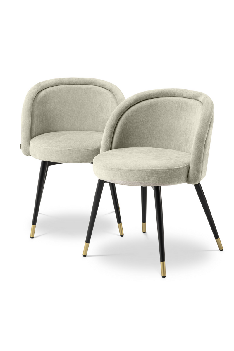 Chaise beige de salle à manger (Lot de 2) | Eichholtz Chloé | Meubleluxe.fr