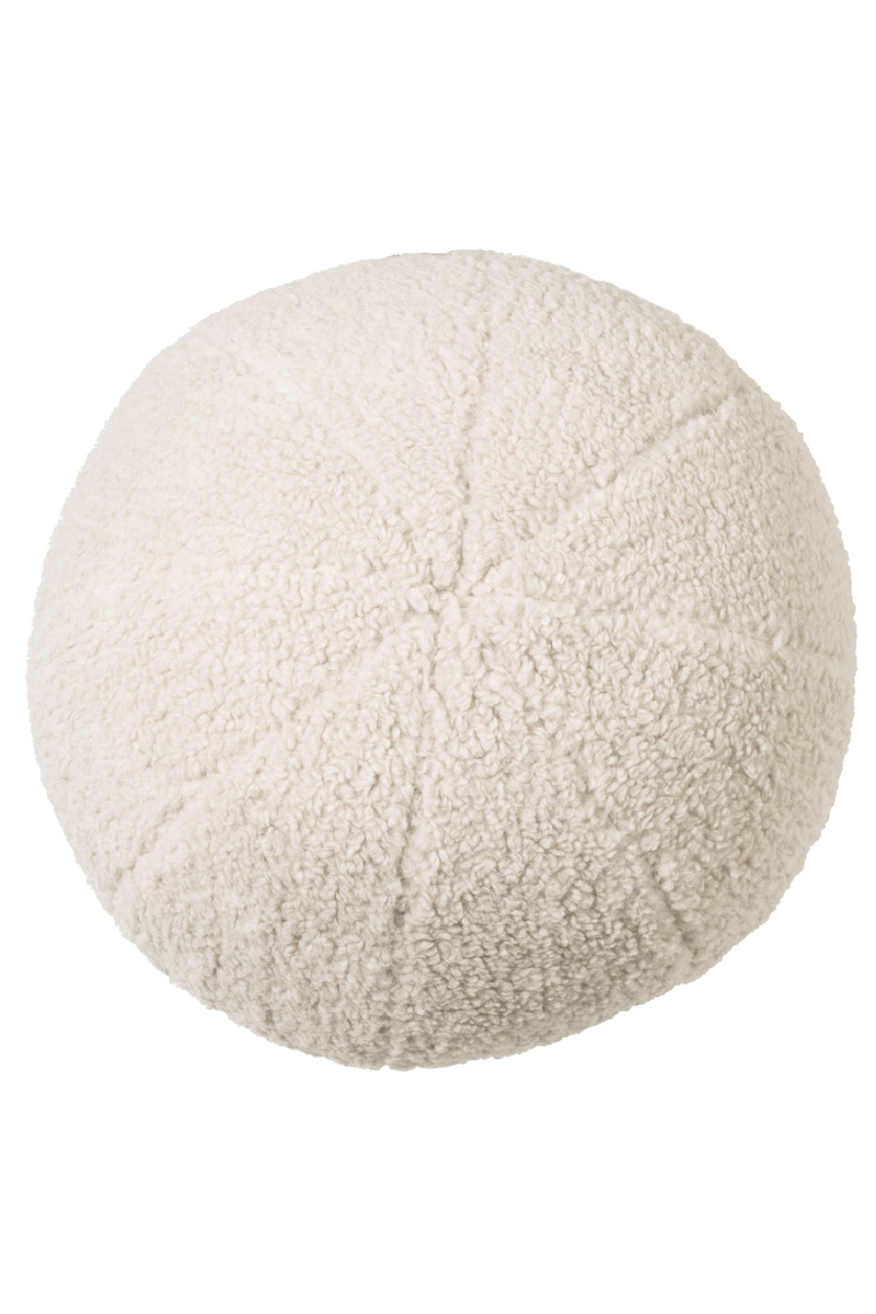 Coussin rond molletonné crème | Eichholtz Palla L | Meubleluxe.fr