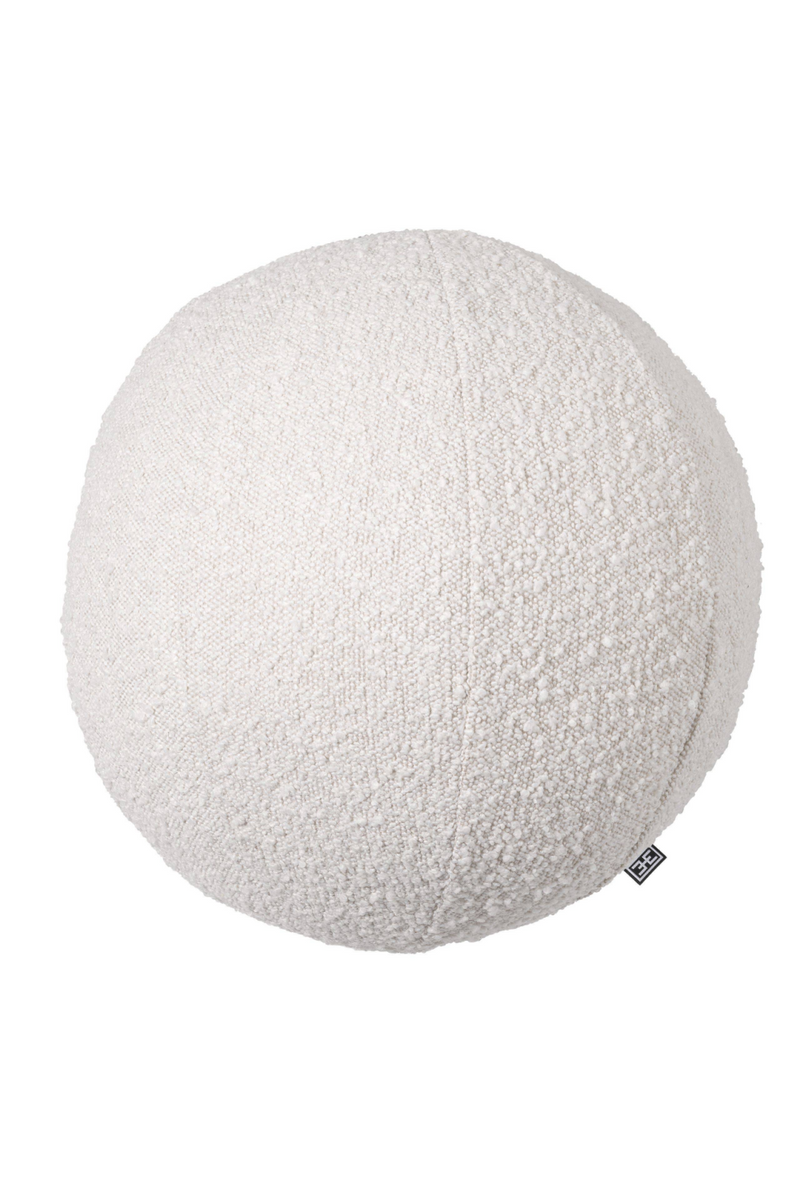 Coussin rond blanc crème | Eichholtz Palla L | Meubleluxe.fr