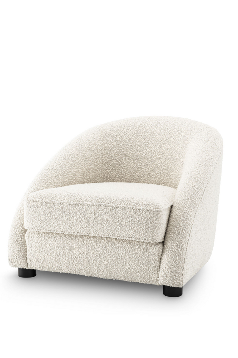 Fauteuil bouclé crème | Eichholtz Cruz | Meubleluxe.fr