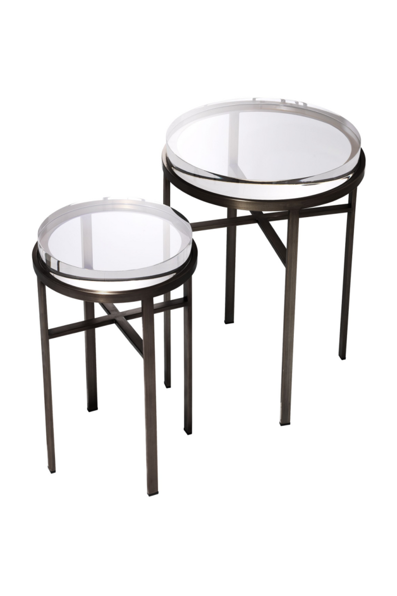 Ensemble de tables d'appoint en bronze (Lot de 2) | Eichholtz Hoxton | Meubleluxe.fr