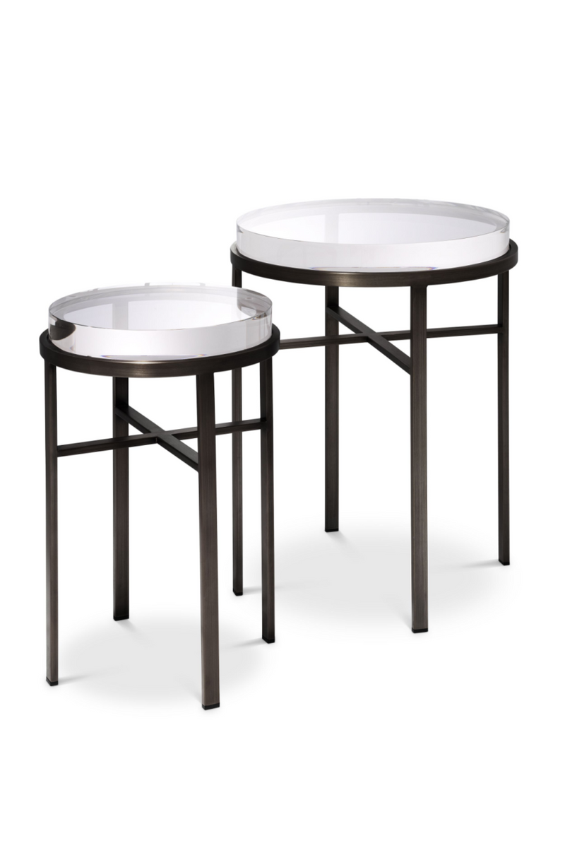 Ensemble de tables d'appoint en bronze (Lot de 2) | Eichholtz Hoxton | Meubleluxe.fr