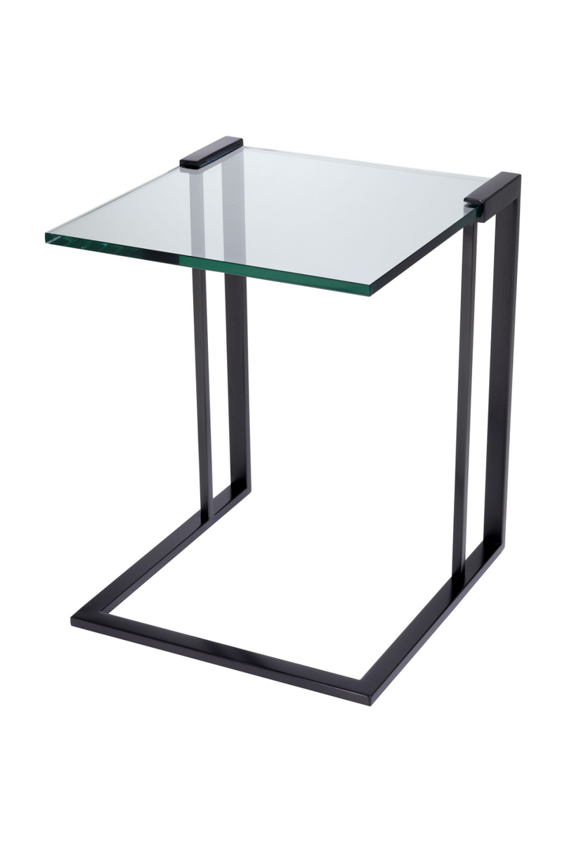 Table d'appoint carrée en bronze | Eichholtz Perry | Meubleluxe.fr