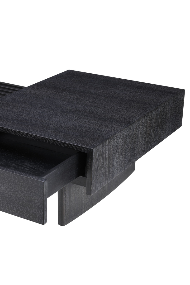 Table basse gris anthracite en chêne | Eichholtz The Crest | Meubleluxe.fr