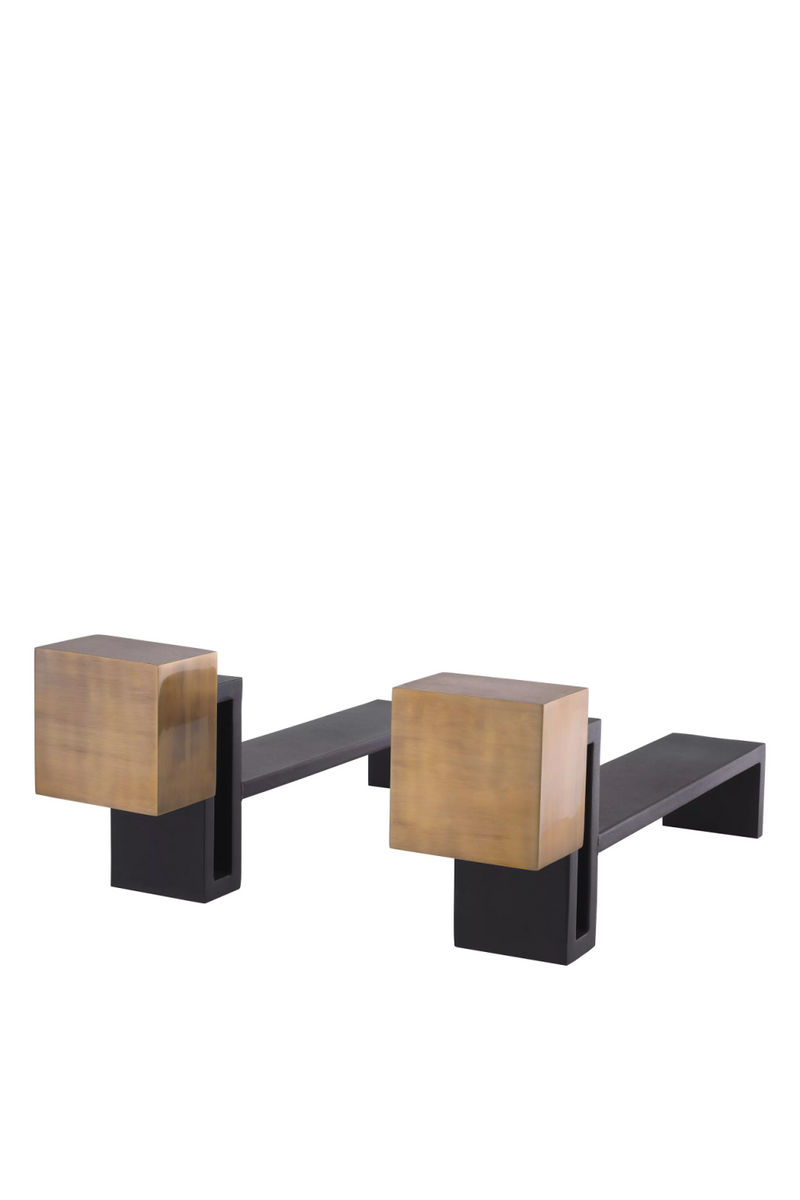 Accessoires de cheminée (lot de 2) | Eichholtz Andiron Chitry | Meubleluxe.fr