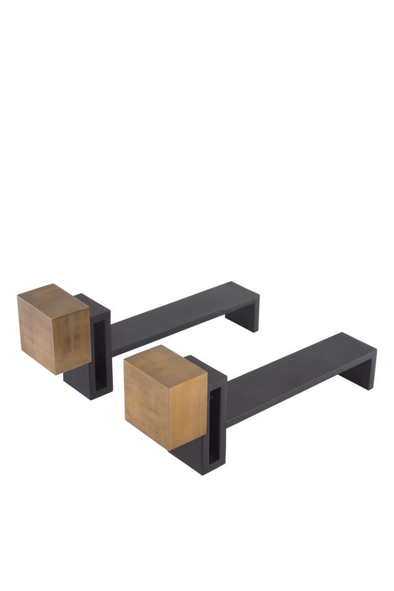 Accessoires de cheminée (lot de 2) | Eichholtz Andiron Chitry | Meubleluxe.fr