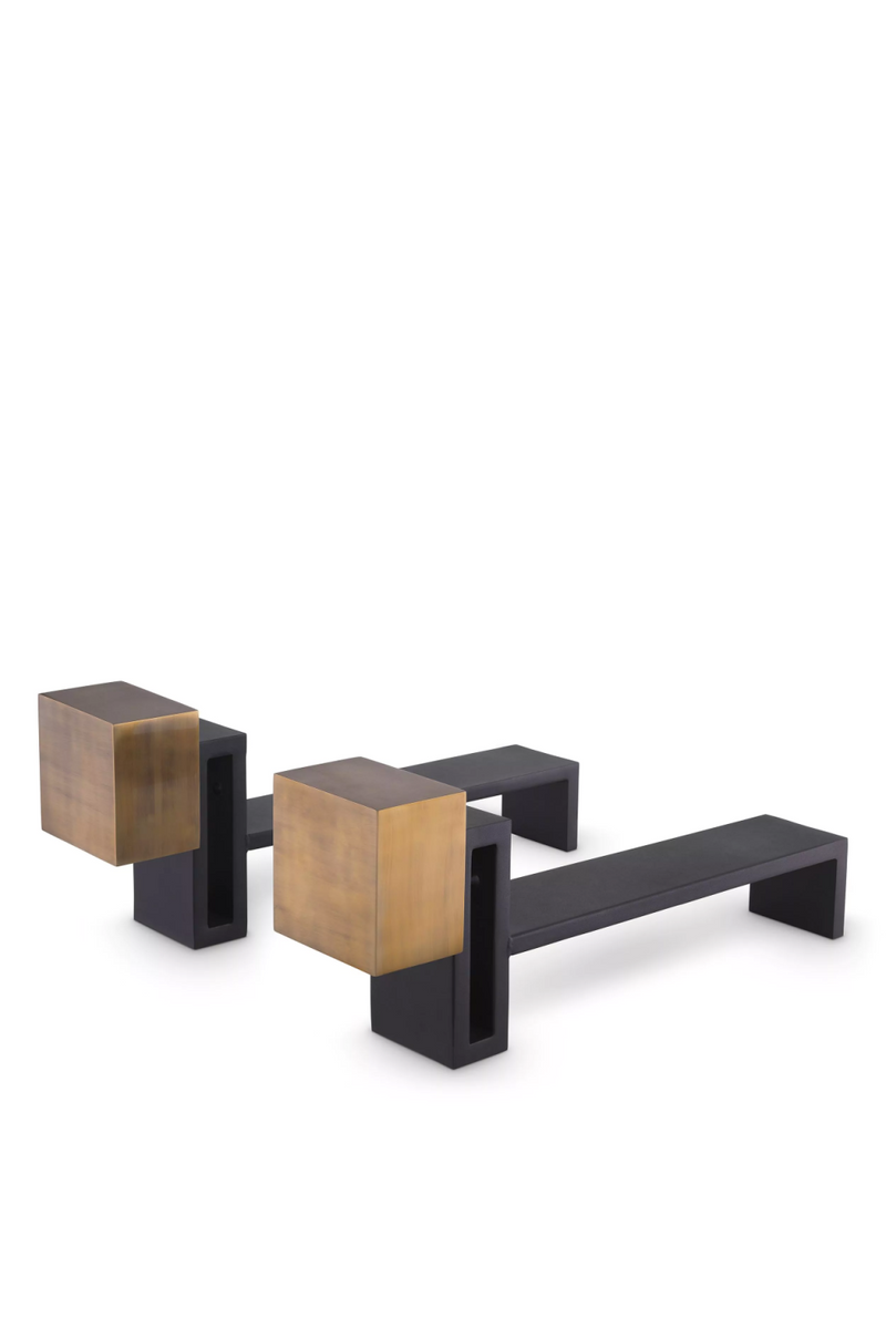 Accessoires de cheminée (lot de 2) | Eichholtz Andiron Chitry | Meubleluxe.fr