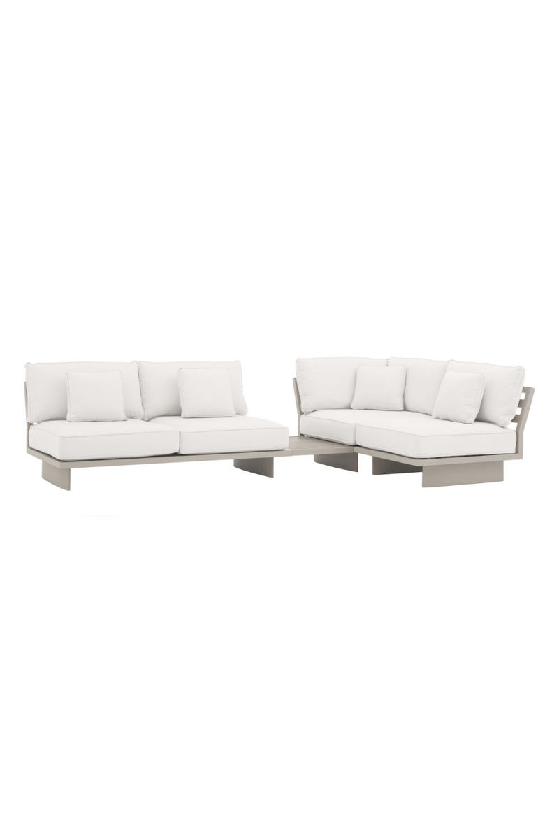 4-seater taupe outdoor sofa | Eichholtz Royal Palm