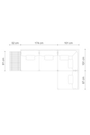 4-seater taupe outdoor sofa | Eichholtz Royal Palm