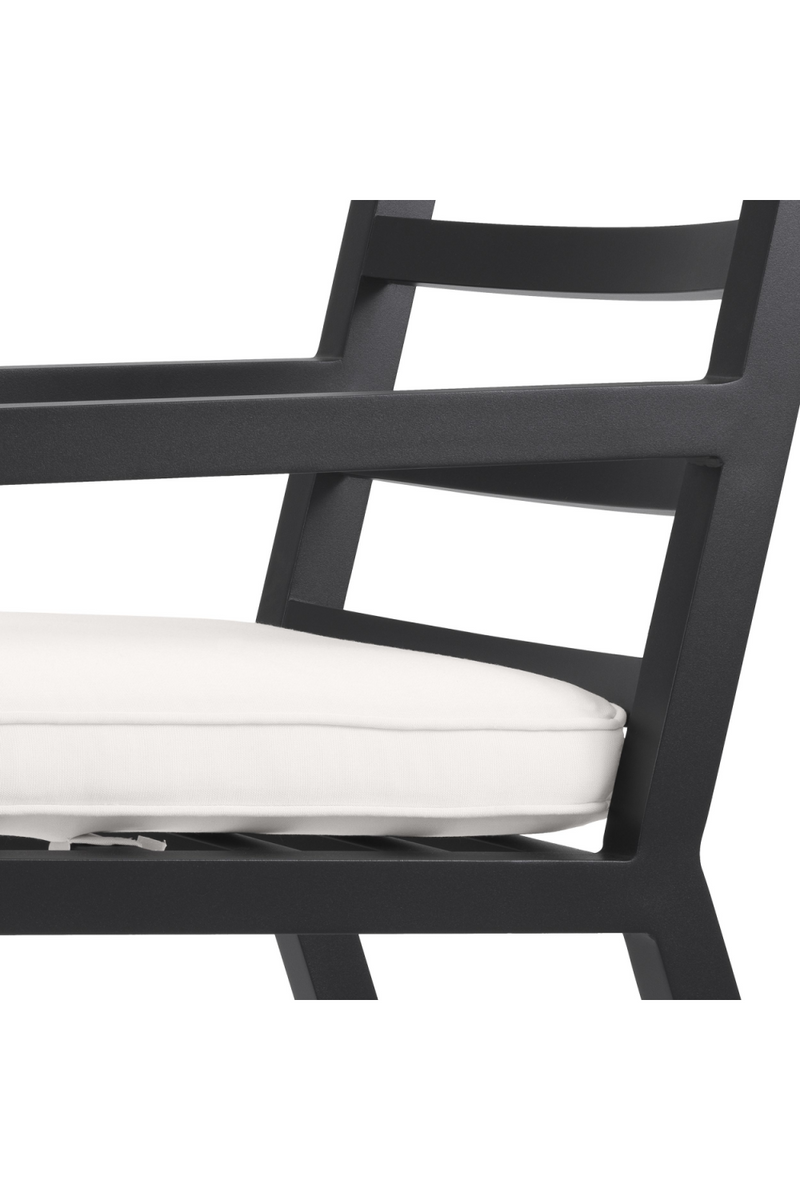 Chaise d'extérieur de salle à manger finition noire | Eichholtz Delta | Meubleluxe.fr