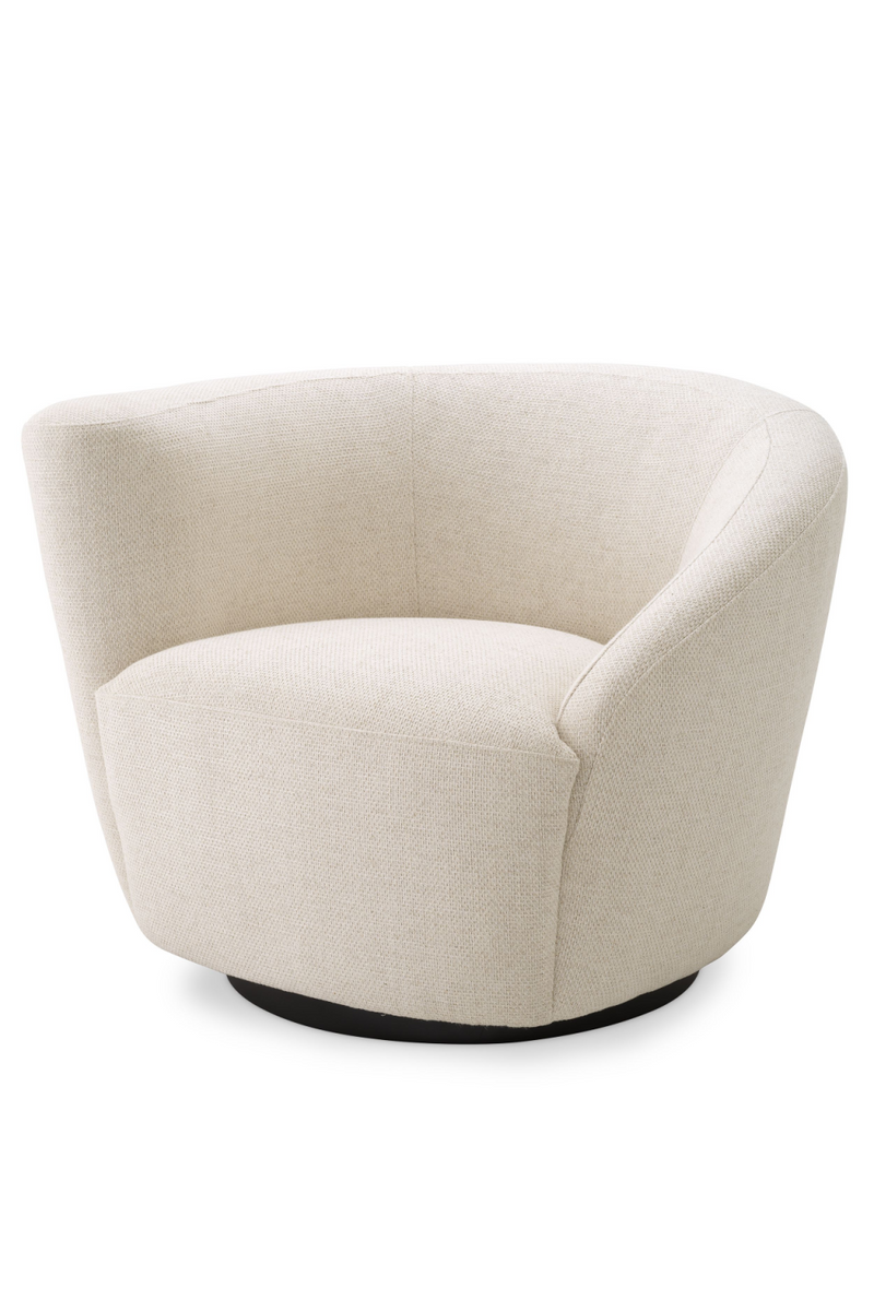 Fauteuil pivotant en pausa naturel (gauche) | Eichholtz Colin | Meubleluxe.fr