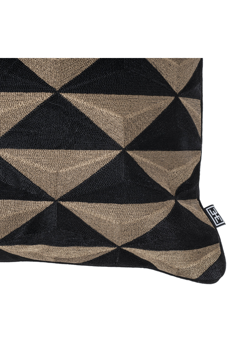 Coussin carré noir et doré | Eichholtz Mist | Meubleluxe.fr