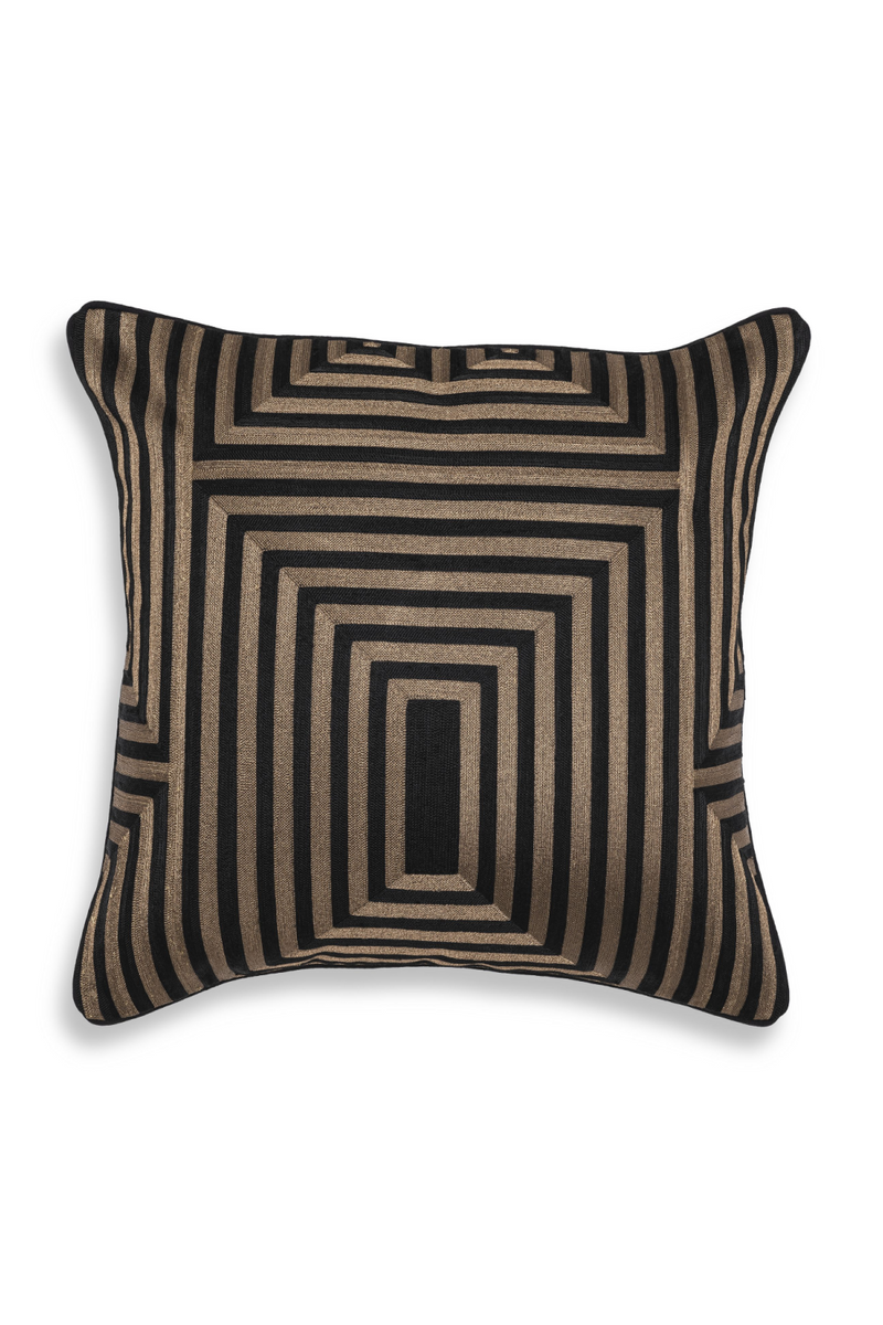 Coussin carré noir et doré | Eichholtz Spray | Meubleluxe.fr