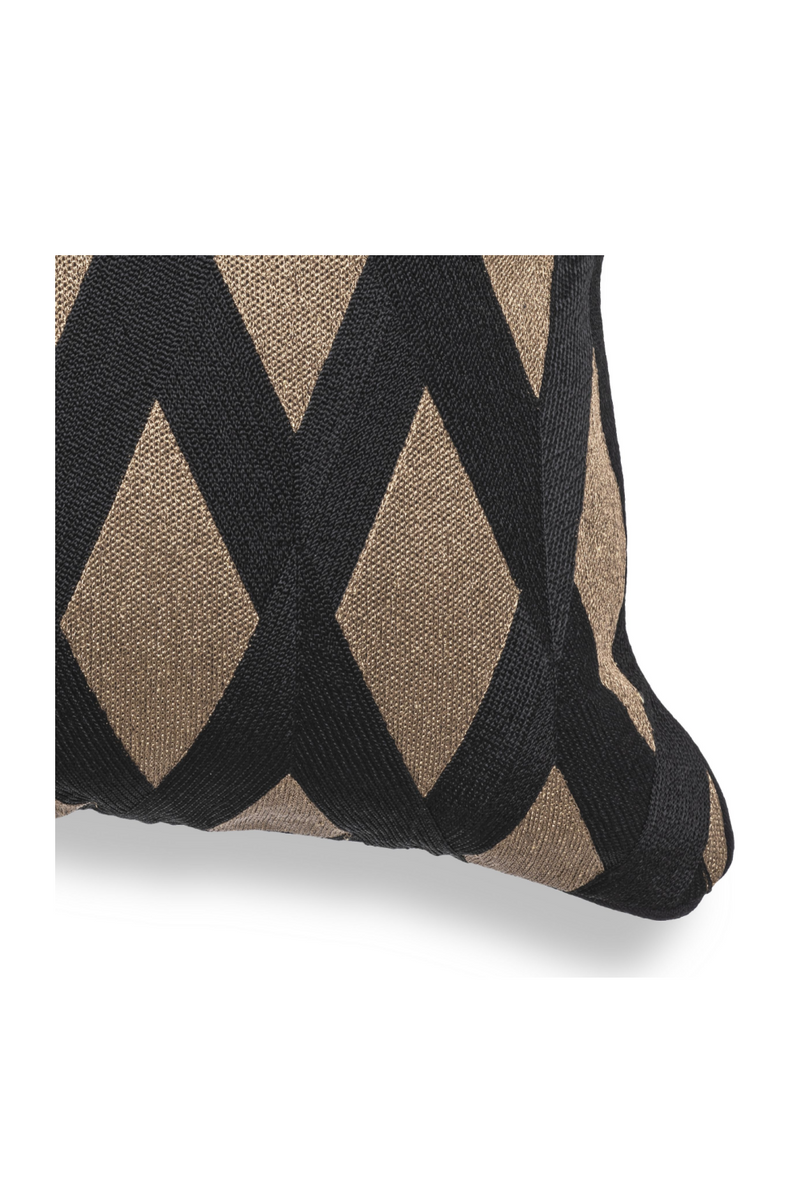 Coussin carré noir et doré | Eichholtz Splender | Meubleluxe.fr