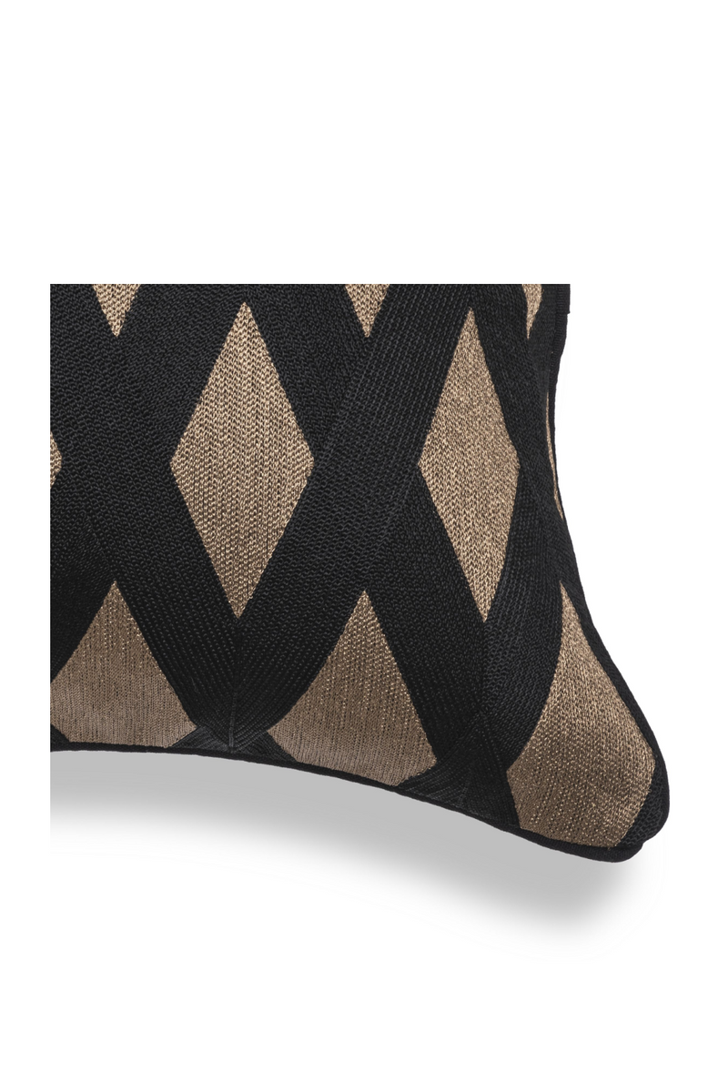 Coussin rectangulaire noir et doré | Eichholtz Splender | Meubleluxe.fr