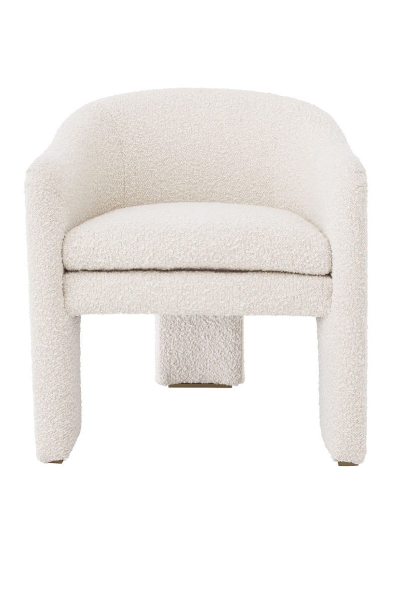 Fauteuil blanc bouclé crème | Eichholtz Pebbles | Meubleluxe.fr