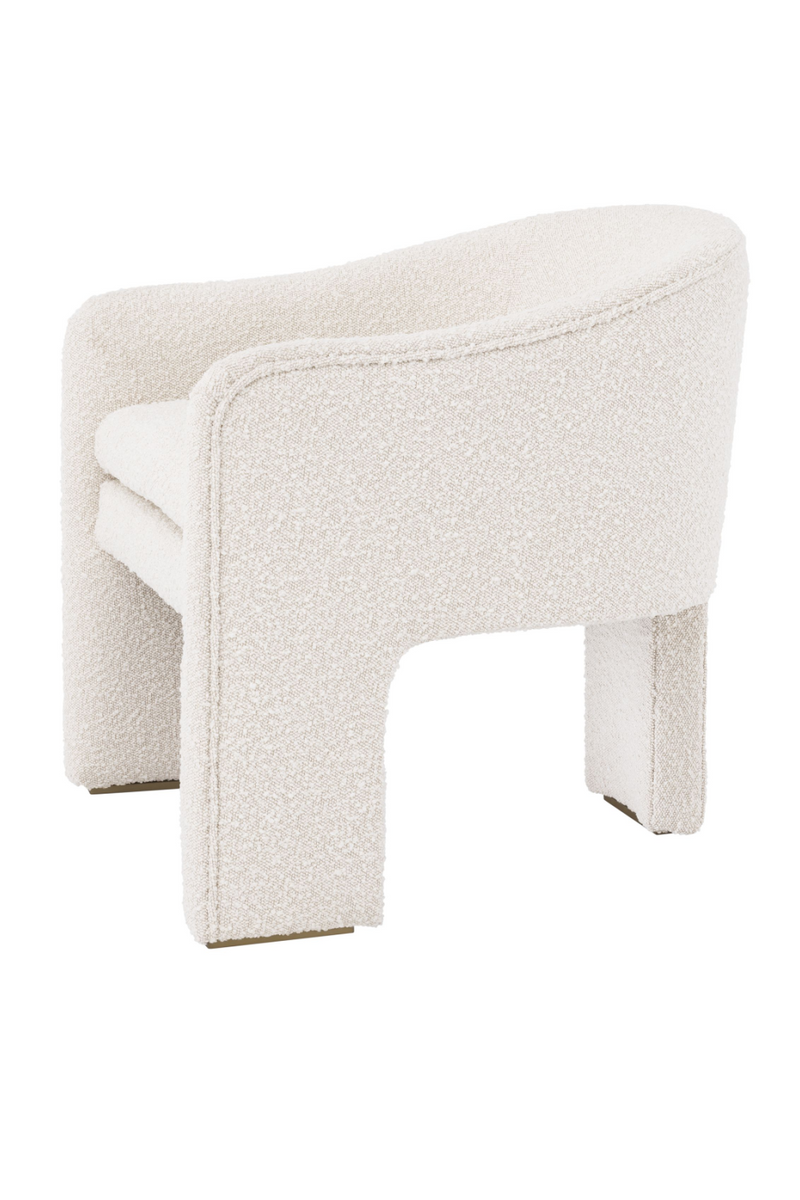 Fauteuil blanc bouclé crème | Eichholtz Pebbles | Meubleluxe.fr