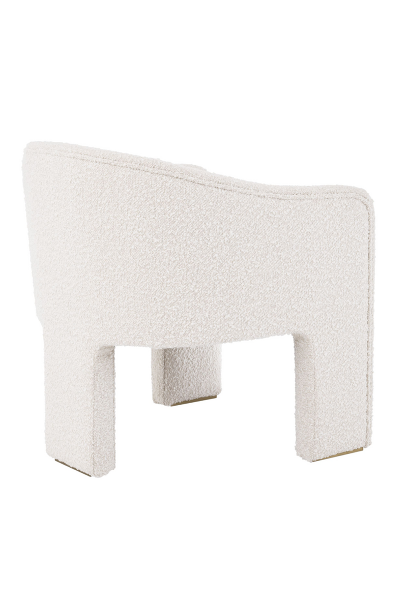 Fauteuil blanc bouclé crème | Eichholtz Pebbles | Meubleluxe.fr