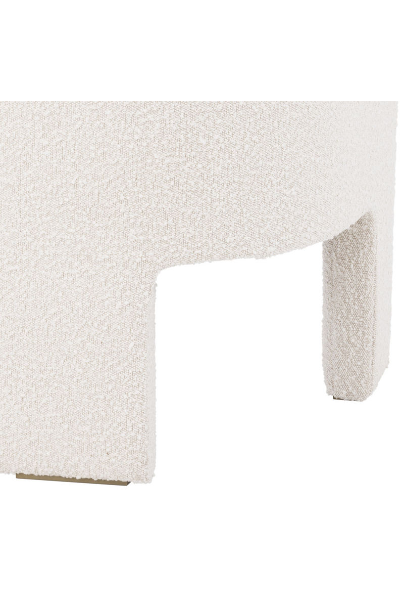 Fauteuil blanc bouclé crème | Eichholtz Pebbles | Meubleluxe.fr