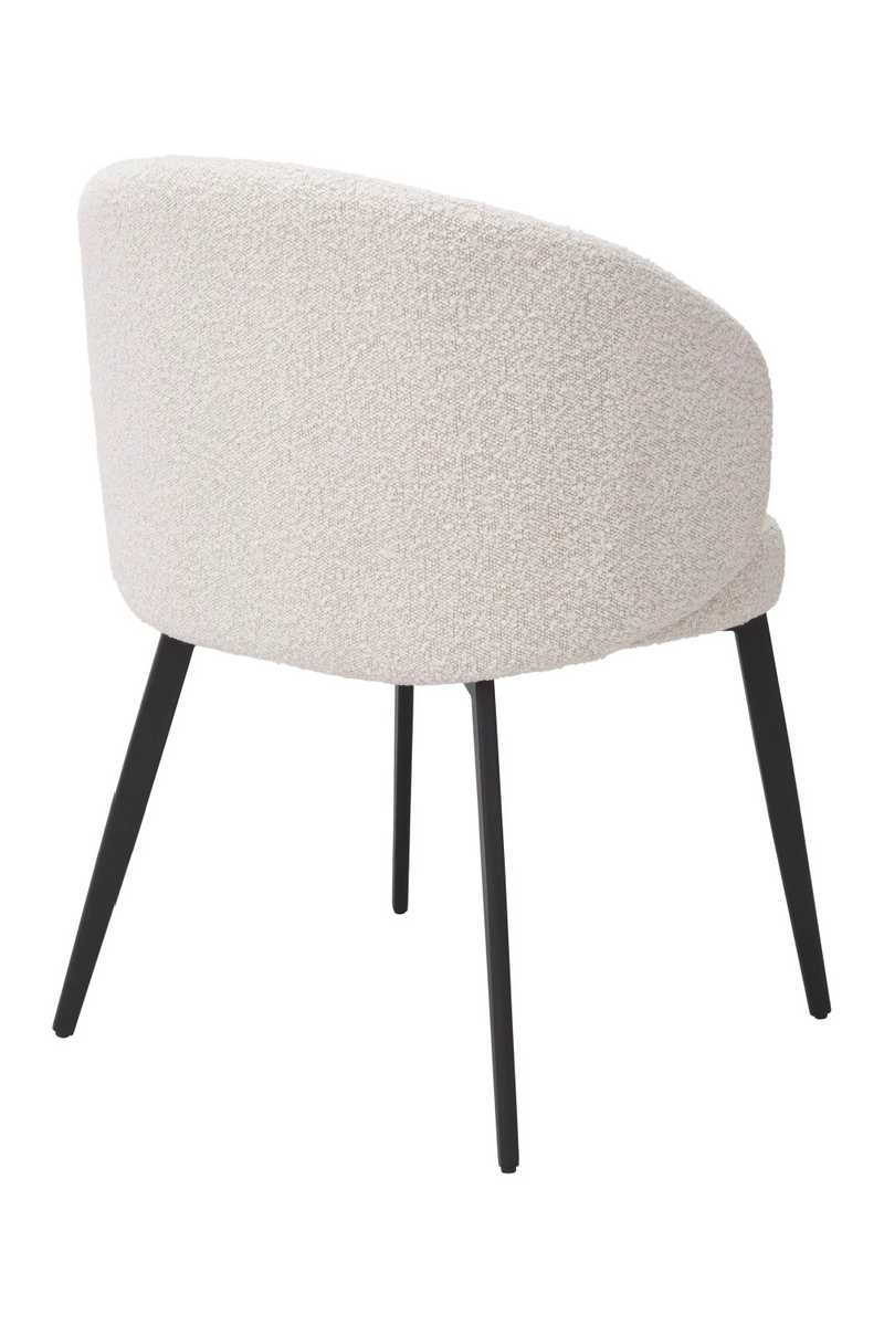 Chaise de salle à manger bouclé crème avec accoudoir (lot de 2) | Eichholtz Lloyd | Meubleluxe.fr