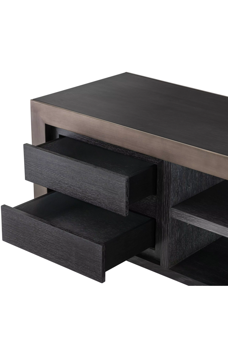 Meuble TV en chêne anthracite | Eichholtz Talbot | Meubleluxe.fr