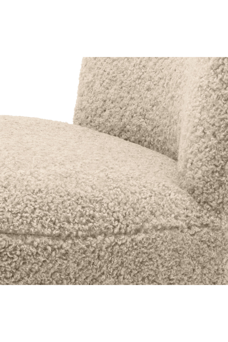 Fauteuil pivotant molletonné beige | Eichholtz Doria | Meubleluxe.fr