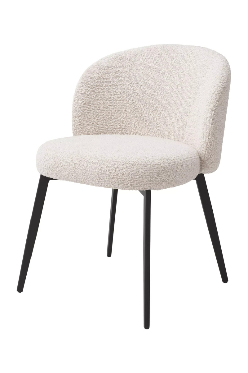 Chaise de salle à manger bouclé crème (lot de 2) | Eichholtz Lloyd | Meubleluxe.fr