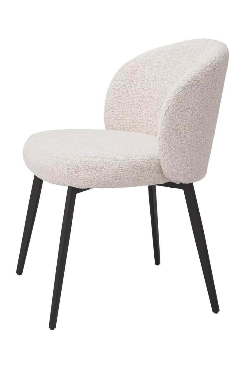 Chaise de salle à manger bouclé crème (lot de 2) | Eichholtz Lloyd | Meubleluxe.fr