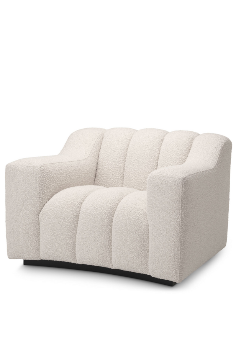 Fauteuil bouclé crème | Eichholtz Kelly | Meubleluxe.fr