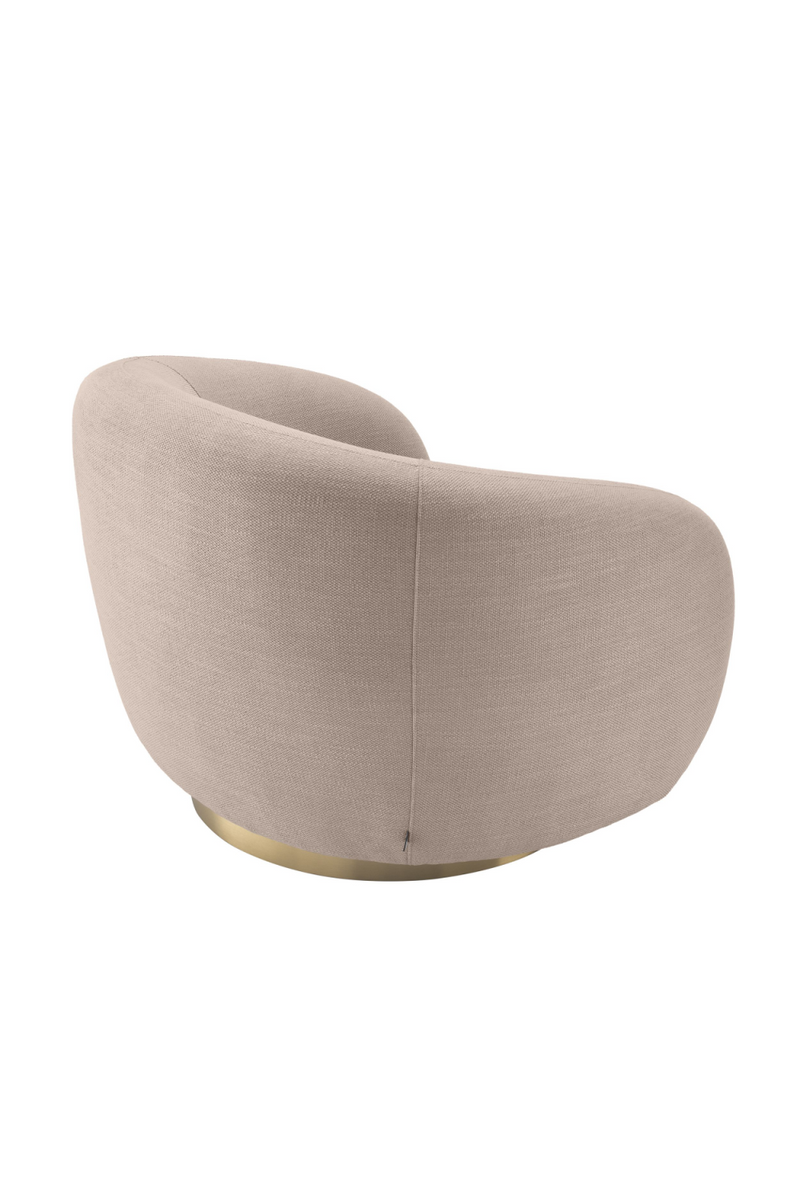 Fauteuil pivotant en tissu sable | Eichholtz Brice | Meubleluxe.fr