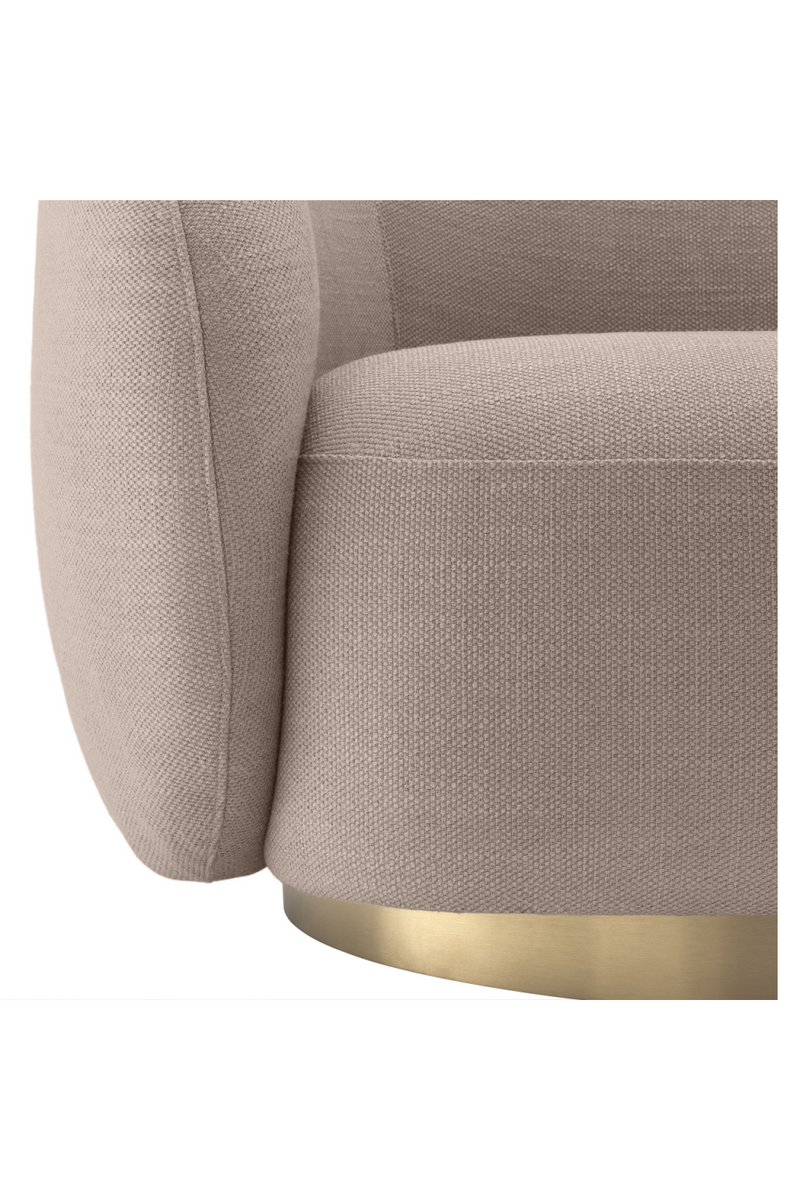 Fauteuil pivotant en tissu sable | Eichholtz Brice | Meubleluxe.fr