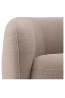 Fauteuil pivotant en tissu sable | Eichholtz Brice | Meubleluxe.fr