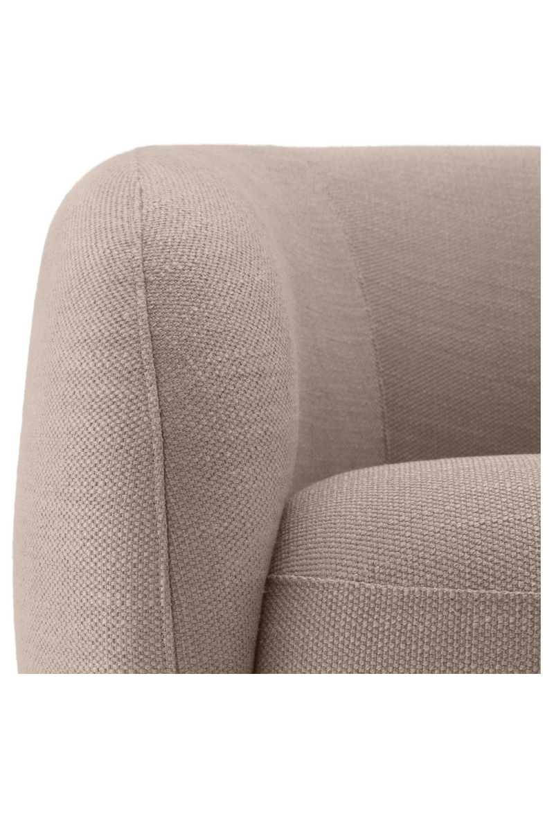 Fauteuil pivotant en tissu sable | Eichholtz Brice | Meubleluxe.fr