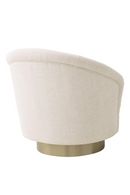 Fauteuil pivotant blanc cassé | Eichholtz Cervo | Meubleluxe.fr