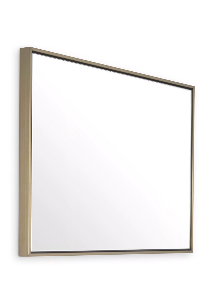 Miroir rectangulaire en laiton brossé | Eichholtz Redondo | Meubleluxe.fr