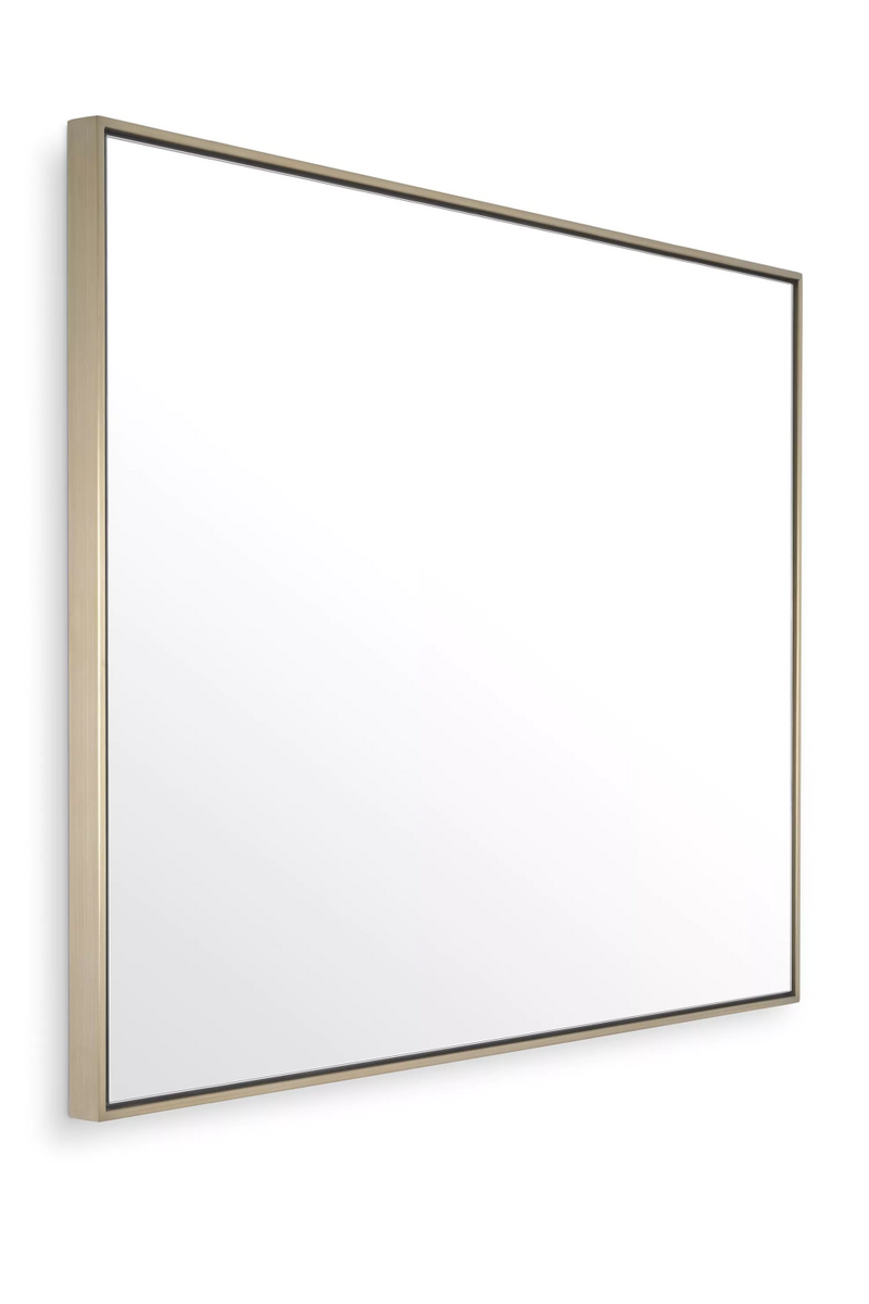 Miroir rectangulaire en laiton brossé | Eichholtz Redondo | Meubleluxe.fr